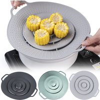 Silicone Spill Stopper Lid For Pans Pots Kitchen Gas Cooktop Protect Utensil Boil Guard Multi-Purpose Lid Cover Spill Stopper