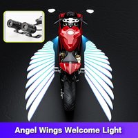 2PCS Motorcycle Angel wings LED projection light electric car street modification welcome decoration anti-collision laser light