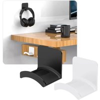 Universal Headphone Stand Adhensive Plastic Wall Mount Holder Under Desk Headset Rack Holder Support For Gaming Earphone Bracket