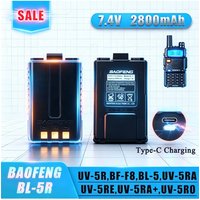 Original Baofeng BL-5 Lithium-ion Battery, 2800mAh 7.4V Type-C Charging for UV-5R UV-5RA UV-5RE BF-F8 Walkie Talkie