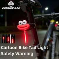 OFFBONDAGE Bike Tail Light USB Rechargeable Carton Cycling Rear Light MTB Bicycle Taillight Safety Ultra Bright Bike Accessories