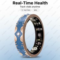New Moissanite Diamond Fashion Women Men Smart Ring Waterproof Enamel Craft Design Lady Ring Heart Rate Health Monitor SportRing