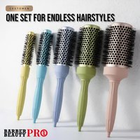 1Pcs Professional 5 Size Salon Hair Styling Brush Removable Tail Round Hair Comb Wet Dry Dual Use Aluminum Tube Roller Tools