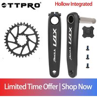 TTPRO XTA-FM3 170mm MTB Crankset, Aluminum Alloy Hollow Integrated Crank Arm with Chainring, High Strength Lightweight Fit Shima