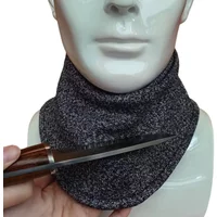 DurableGray Velcro Short Neck Protection Double-layer Thickened Anti-cut And Anti-cut Neck Protection Security Protective Scarf