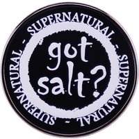 Got Salt? Supernatural Enamel Pin TV Show Fan Design, Demon Hunting & Protection Symbol for SPN Family Supernatural Enthusiasts