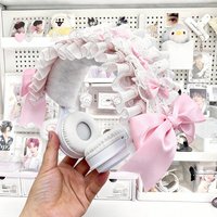 New Head-mounted Headphones Protective Covers Customiezd Plush Cute Earphone Headband Cover Bow Earphone Decoration Accessories