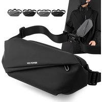Men Waist Fanny Pack Belt Hip Bag with Magnetic Buckle Travel Climb Sports Fashion Nylon Male Sling Chest Bum Hip Pack Bags