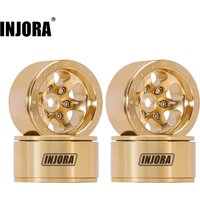 INJORA -4.7mm Offset 1.0 Brass Beadlock Wheel Rim for 1/24 1/18 RC Crawler SCX24 FCX24 TRX4M Ascent18 (W1110 W1011)