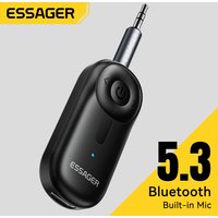 Essager Bluetooth 5.3 Adapter 3.5mm AUX Jacks For Audio Music Receiver Car Speakers Headset Tablet Laptop Bluetooth Car Receiver