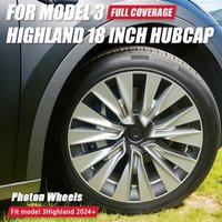 4PCS HubCap Car for Tesla Model 3 Highland 2024 Performance 18 Inch Wheel Cap Replacement Automobile Full Rim Cover Accessories