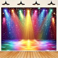 1pc Disco party polyester banner - Colorful lighting design, suitable for dance and party backgrounds, theme events