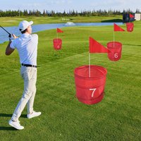 Foldable Backyard Golf Game Bucket 210D Oxford Cloth Portable Outdoor Practice Bucket, Digital Storage Bucket for Chipping Games