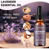Organic Lavender Oil 40/60ml for Hair & Face - Moisturizing Dry Skin, Anti-Acne Formula, Cruelty-Free & Vegan, 1/4set Easy Use
