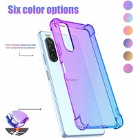 New Shockproof Gradient Airbag TPU Case for Sony Xperia 1 VI 10 V 5 IV III Protective Clear Cover Fundas Capa Shell Coque