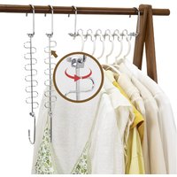 Multi-functional Clothes Hanger 360 Degree Swivel Hook Can Accommodate 12 Clothes Hangers Pants Tie Storage Shelf Space Saving