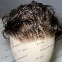 Natural 90Density Capillary Prosthesis System Hairpieces Super Thin 0.02mm Skin Base Natural Hairline Human Hair Men Toupee