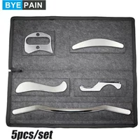 5Pcs Stainless Steel Gua Sha Scraping Massage Tool Set IASTM Tool Set, Great Soft Tissue Mobilization Tool Physical Therapy