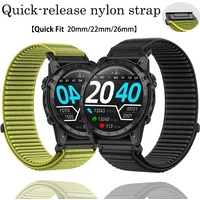Quick Fit 20/22/26mm Nylon Strap for Garmin Fenix 8/Tactix8/Quatix8 Sports Bracelet Garmin Instinct3/Forerunner 970 965 955 Band