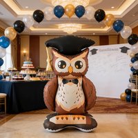 Graduation Decorations - 3.5 ft Large Standing Graduation Owl Balloons for the Class of 2026 Graduation Party and Graduation Sea