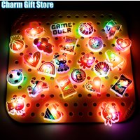 1pcs Cute Animals LED Clog Charms Cows Salamanders Squid Shoe Charms Basketball Shoe Decorations Heart Clouds Clip Jeans pendant