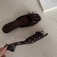 Bow Slippers Women's Heels Shoes Fashion Heeled Sandals 2026 Fashion Summer Flip Flops Dress Elegant Party Mujer De Zapatillas