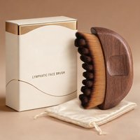 Portable Lymphatic Contour Face Brush Chin Reduce Puffiness Multi-function Lymphatic Drainage Face Brushs with Grooved
