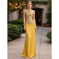 Modphy Women Tassel Top + Long Skirt Two Piece Sets Sexy Sleeveless Fringe Bandage Matching Set Evening Party Cocktail Outfit