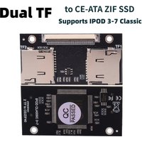 2 Dual TF Card To CE ZIF Adapter Card for IPOD 3-7 Classic Video Industrial PC Recorder Driving Device NAS for PCs Game Consoles