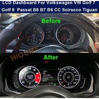 Tableau de bord numérique LCD pour VW Golf 7/6/GTI Passat B8/B7/B6 CC Scirocco, groupe d'instruments virtuels, compteur de vitesse