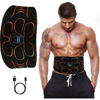ABS-Stimulator EMS Bauchmuskeltrainer Körper-Taillen-Schlankheitsgürtel Muskeltoner Fitnessgerät USB-Aufladung