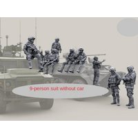 1/35 resin soldier model GK Russian Special Forces (only 9 members without vehicles) Unassembled and unpainted DIY kit 1177R
