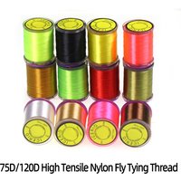 220Yards/Spool 75D High Tensile Fly Tying Thread Nylon High Light Line For Tying Dry Fly Nymphs Streamers Trout Fishing Lures