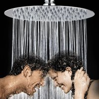 10/8/6 Inch Stainless Steel High Quality Ultra-Thin Waterfall Shower Heads Rainfall Shower Head Rain Square Round