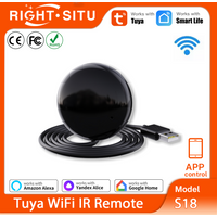 Tuya WiFi IR Remote Smart IR Remote APP Remote Control S18 RightSitu Work with Google Home Yandex SmartLife Alexa
