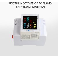 6IN1 Din Rail AC Monitor 110V 220V 380V 100A Voltage Current Power Factor Active KWH Electric Energy Frequency Meter