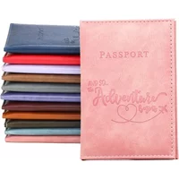 PU Leather Women's Passport Case Ticket Holder Card Holder Protection Card Bag Multi-function Card Sleeve ID Package Couples