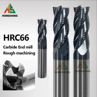 HRC66 4 Flute Roughing End Mill For Stainless Steel CNC Milling Cutter Metal Tool 1 2 3 4 5 6mm 7 8 10 12MM 20MM Rough Machining