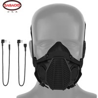 Tactical SOTR Half-mask Special Operations Respirator Built-in Microphone Communication Replaceable Filter Antidust Mask Wargame