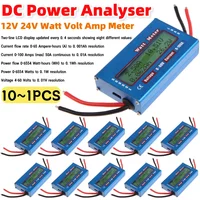 10-1PCS DC Power Analyser Watt Volt Amp Meter LCD Digital Display 12V 24V Solar Wind Analyzer Current Energy Meter Power Tester