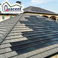 Top Energy Residential Solar Roofing Tiles Sustainable Building Integrated Solar Shingles Waterproof New Flat Plate Solar System