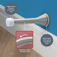 New Iron Spring Door Stopper Door Stop Wall Decorative Door Stopper Protect Doors & Wall Household Anti-Collision Door Stopper