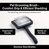 Professional Pet Dog Slicker Brush, Soft Massage Grooming Brush with Stainless Steel Pins, Dematting & Shedding Tool