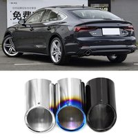 2pcs/lot Stainless Steel Car Exhaust Tip Trims Muffler Pipe Tip Cover For Audi A4 B8 Avant A5 Sportback 8T Tailpipe