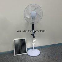 16/18 Inches 5 Blade Rechargeable Solar Panel Stand Fan AC DC 12V Charging High Wind Speed with Battery