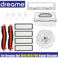 For Dreame Bot W10 W10Pro Vacuum Cleaner Accessories, Main Side Brush, HEPA Filter, Mop Cloth Spare Parts
