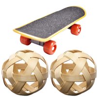 Turtle Finger Skate Board with 2 Treat Balls Mini Small Skateboard For Turtles Parrot Toy Feeding Ball Fruit Vegetable Holder