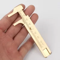 1pcs 80mm 2 Styles Mini Brass Sliding Ruler Double Scales Metal Vernier Caliper Gauge Micrometer Precision Measuring Supplies
