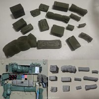 1/16 RC Tank HL Military Green 3D Decorative Accessories Plastic Parts DIY Static Toys Model M1A2 Leopar2A6 World War II Tiger
