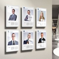 A4/A5 Display Hanging Wall Board Billboard Acrylic Suspension Poster Frame Wall for Company Presentation